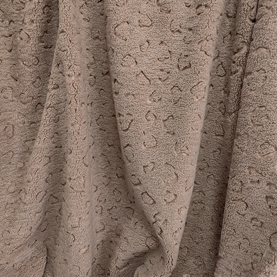 Jeté en peluche Teint Sherpa Fleece Tissu simple face en relief
