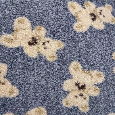 Teddy Bear Sherpa Fleece Fabric l'ours 100% de polyester de 330 GM/M a imprimé