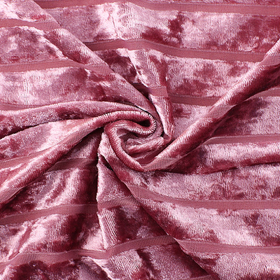 La rayure Diamond Korean Velvet Fabric Stripe pour des dames habillent 240 GSM