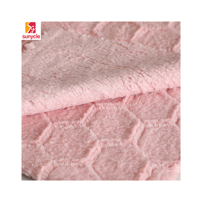 Soluble dans l'eau doux de tissu de tricotage de plaine de velours de Shu 220gsm