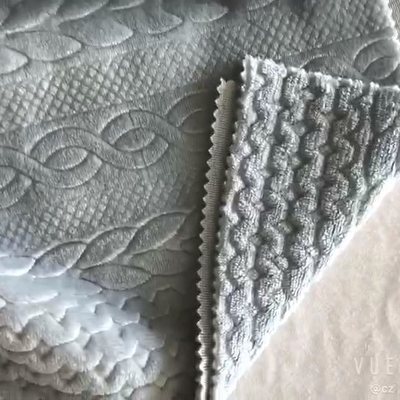200gsm tricoté de relief doucement couvrir le tissu 58" 60"