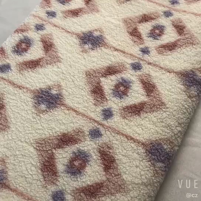 modèle géométrique imprimé par côté simple de velventine de bout droit de 200gsm 150D 288F
