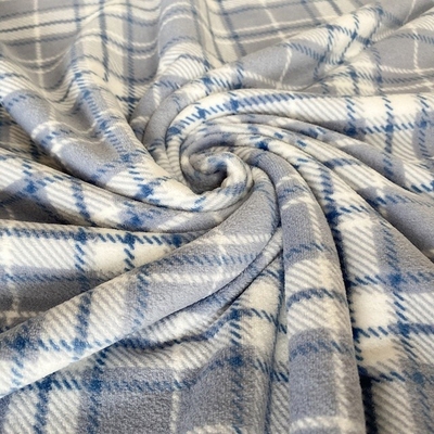 Le polyester le plaid que classique a imprimé le tissu mou superbe pour des chaussures vêtx Pillowslip
