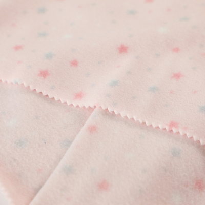 100% polyester pinceau le tissu de polyester a imprimé bilatéral