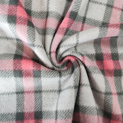 Le plaid a imprimé le classique micro de tissu d'ouatine polaire pour des écharpes que les gants s'habillent