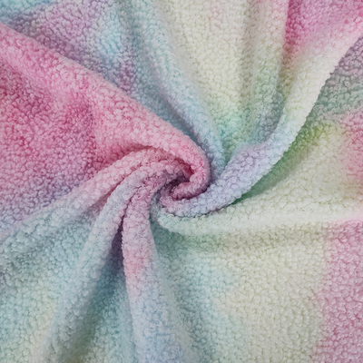 Le colorant Sherpa de lien tondent le tissu le polyester 100% de 280 GM/M coloré pour le Hoodie