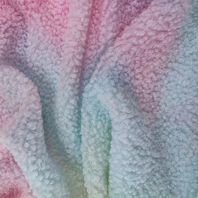 Le colorant Sherpa de lien tondent le tissu le polyester 100% de 280 GM/M coloré pour le Hoodie