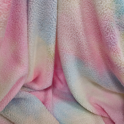 Le colorant Sherpa de lien tondent le tissu le polyester 100% de 280 GM/M coloré pour le Hoodie