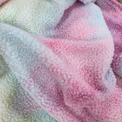 Le colorant Sherpa de lien tondent le tissu le polyester 100% de 280 GM/M coloré pour le Hoodie