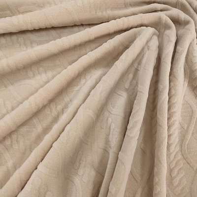 Textile 100% cisaillé spécial de maison de polyester de velours mou superbe personnalisable de tissu