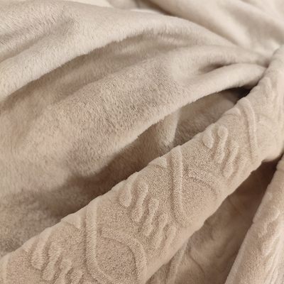 Textile 100% cisaillé spécial de maison de polyester de velours mou superbe personnalisable de tissu