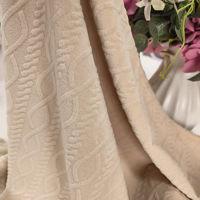 Textile 100% cisaillé spécial de maison de polyester de velours mou superbe personnalisable de tissu