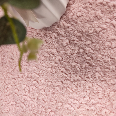 Tissu rose d'ouatine de Sherpa de polyester couverture épaisse chaude d'hiver de 445 GM/M