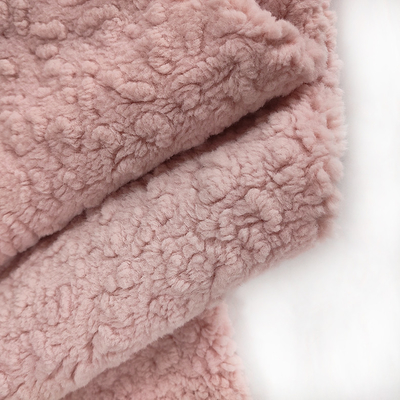Tissu rose d'ouatine de Sherpa de polyester couverture épaisse chaude d'hiver de 445 GM/M