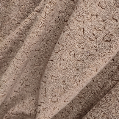Jeté en peluche Teint Sherpa Fleece Tissu simple face en relief