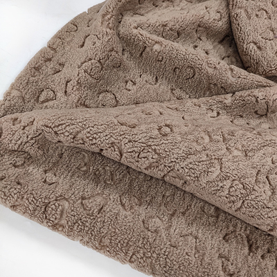 Jeté en peluche Teint Sherpa Fleece Tissu simple face en relief