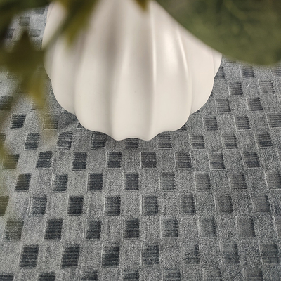 Le plaid de couleur solide a balayé le velours de la Corée que 250 GM/M ont tricoté le tissu de polyester pour l'habillement