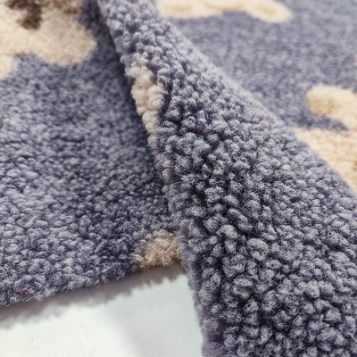 Teddy Bear Sherpa Fleece Fabric l'ours 100% de polyester de 330 GM/M a imprimé