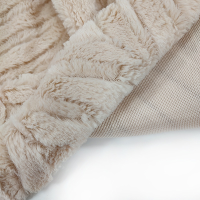 La chaîne 100% balayée de polyester de tissu de fourrure de Faux a tricoté l'ouatine de picovolte