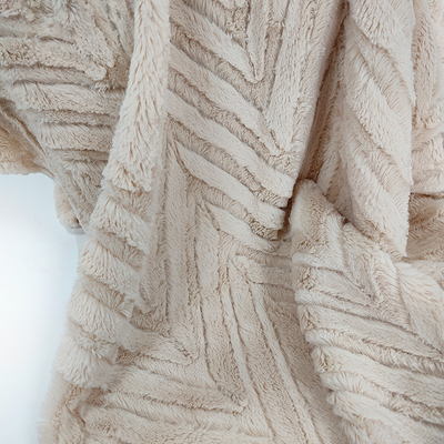 La chaîne 100% balayée de polyester de tissu de fourrure de Faux a tricoté l'ouatine de picovolte