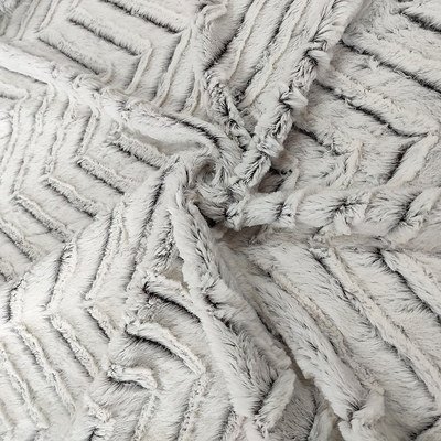 La chaîne 100% balayée de polyester de tissu de fourrure de Faux a tricoté l'ouatine de picovolte