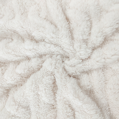 Peluche couvrante blanche Shu Velveteen Fabric 270 GSM Sherpa doux pour des pyjamas d'hiver