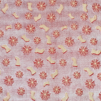 La chaîne a tricoté le polyester 100% de tissu d'ouatine de flanelle de 270 GSM enduit de la feuille d'or