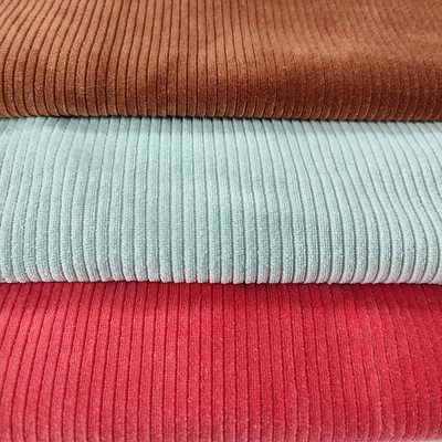 Tissu Velours Rayé 90% Polyester 10% Spandex Velours Teint Velours