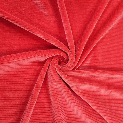 Tissu Velours Rayé 90% Polyester 10% Spandex Velours Teint Velours