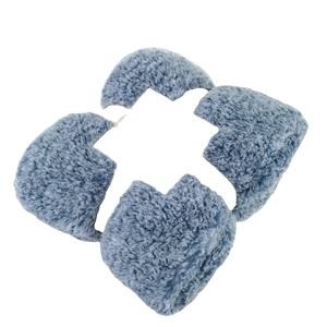 La peau molle faite sur commande amicale tricotent le tissu imprimé d'ouatine de Sherpa de jacquard de polyester réutilisé par 100%
