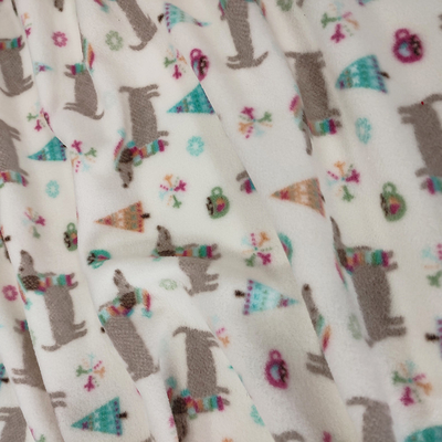 Modèle fait sur commande 100D d'anti de Pilling tissu mol de laine polaire imprimé pour le vêtement