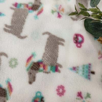 Modèle fait sur commande 100D d'anti de Pilling tissu mol de laine polaire imprimé pour le vêtement