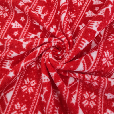 Le modèle fait sur commande du tissu 100D de laine polaire de veste a imprimé
