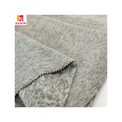 Tissu mou superbe de polyester de GRS avec la résistance de tache et la stabilité de couleur vive