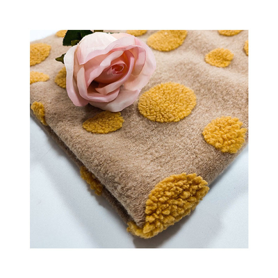 Polyester 100% de tissu de jacquard d'ouatine de 1000KG Sherpa confortable