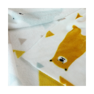 L'ouatine faite sur commande de flanelle de modèle a tricoté le tissu 300GSM