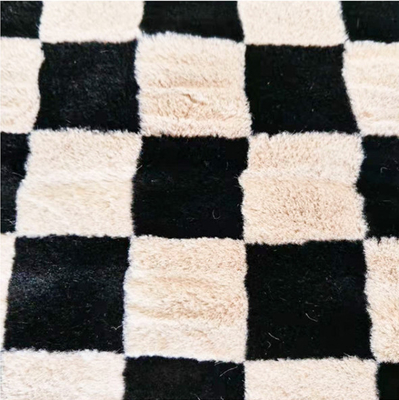 Pouces écologiques de poids de polyester de Faux du tissu fait sur commande 58 350GSM de fourrure