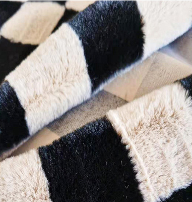 Pouces écologiques de poids de polyester de Faux du tissu fait sur commande 58 350GSM de fourrure
