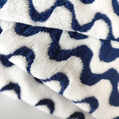 Tissu cationique 260gsm d'ouatine de flanelle de jacquard pour le vêtement à la maison couvrant chaud de textile