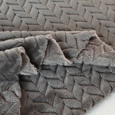 Tissu mou 150D de flanelle du jacquard 250gsm pour la couverture chaude