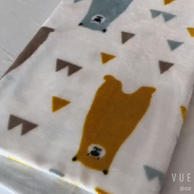 Tissu animal d'ouatine de flanelle du modèle 150D pour des enfants