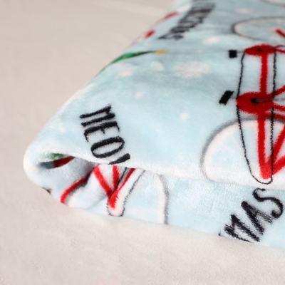 Tissu imprimé 300gsm d'ouatine de flanelle de Noël pour la tapisserie d'ameublement Toy Blankets