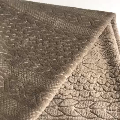 Polyester 100% latéral simple de relief de tissu d'ouatine de flanelle