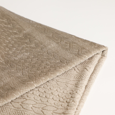 Polyester 100% latéral simple de relief de tissu d'ouatine de flanelle