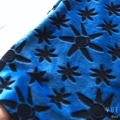 Double tissu mou latéral d'ouatine de flanelle imprimé cisaillé pour des vêtements de nuit de couverture de literie