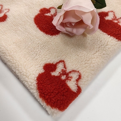 Jacquard 100% teint par fil de tissu de Sherpa de polyester 650gsm 288F