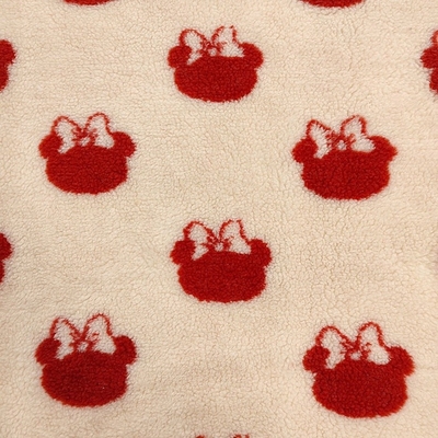 Jacquard 100% teint par fil de tissu de Sherpa de polyester 650gsm 288F