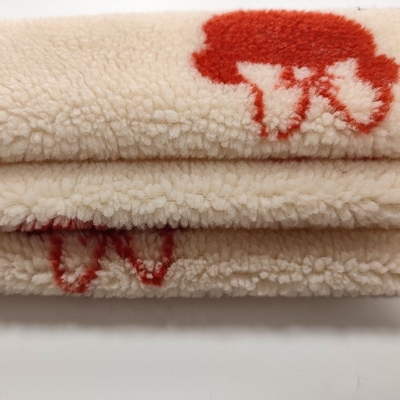 Jacquard 100% teint par fil de tissu de Sherpa de polyester 650gsm 288F