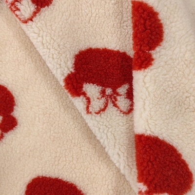 Jacquard 100% teint par fil de tissu de Sherpa de polyester 650gsm 288F