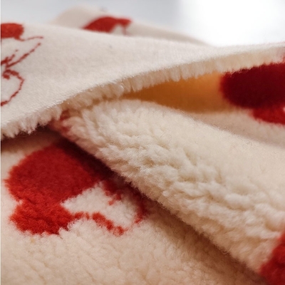 Jacquard 100% teint par fil de tissu de Sherpa de polyester 650gsm 288F